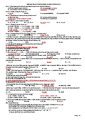 100 Câu trắc nghiệm học kỳ II môn Hóa học Lớp 10 (Có đáp án)